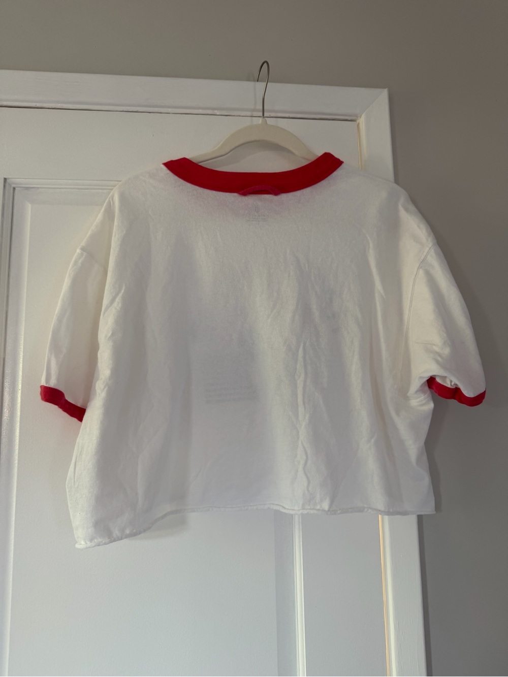 Free People Happy Hour White & Red Ringer Tee - Picture 4 of 8